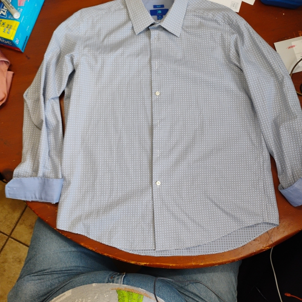 Men's Blue Patterned Shirt